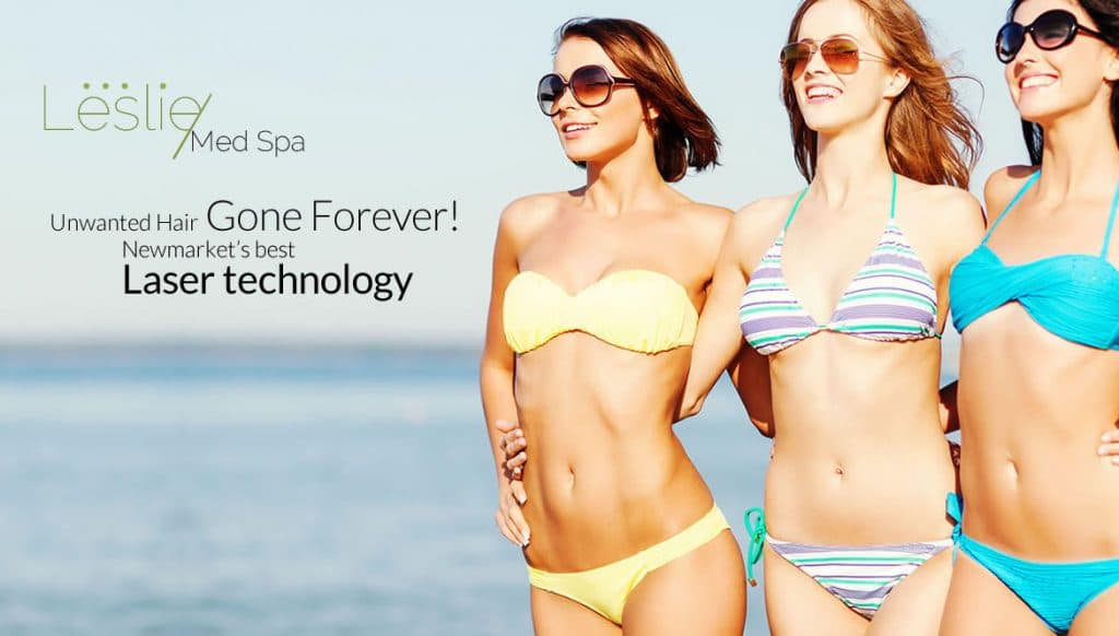 Laser hair removal at Leslie Med Spa Newmarket — permanent hair reduction